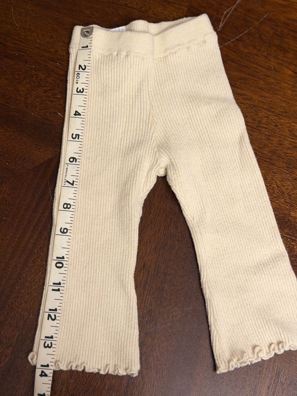 Zara Cream Ribbed Ruffle Mock Neck Sweater - Picture 6 of 6